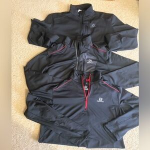 Salomon NEW NO TAG . Size XL  Men's Black and Red Performance Jackets